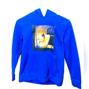 Kids blue graphic hoodie